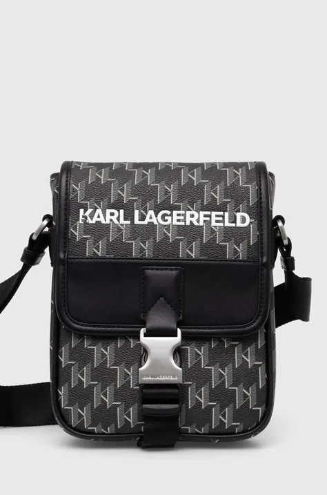 Torbica za okoli pasu Karl Lagerfeld črna barva, 245M3013
