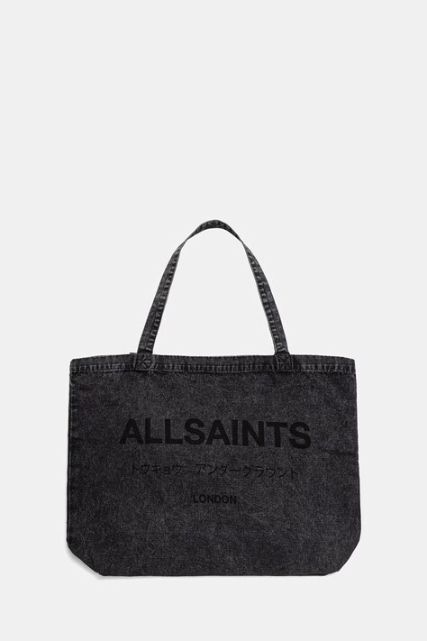 AllSaints torba męska jeansowa szara