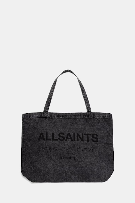 AllSaints torba męska jeansowa szara