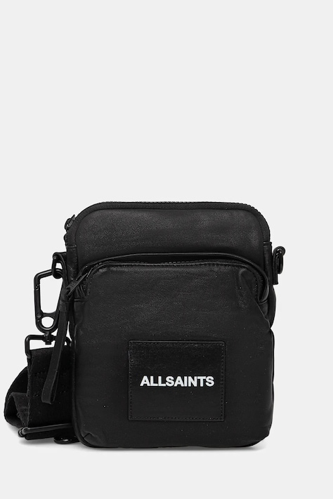 Kožená taška AllSaints FALCON čierna farba, M165XB