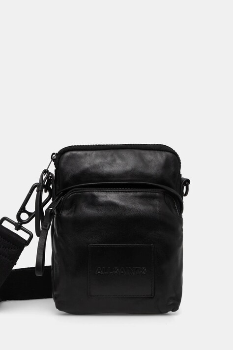 Kožna torbica AllSaints FALCON boja: crna, M165XB