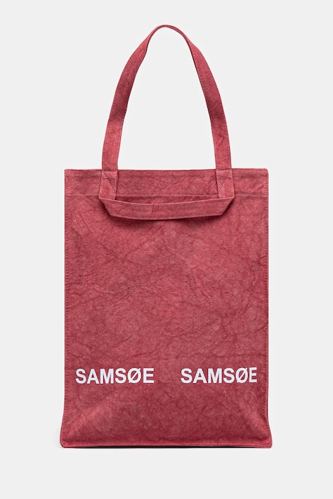 Samsoe Samsoe geanta de bumbac SALUCCA culoarea roz, U24300002