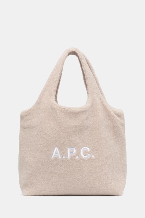 Сумка A.P.C. tote ninon колір бежевий PSAJW.M61565