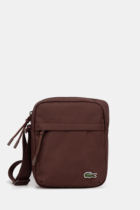 Lacoste saszetka kolor brązowy NU4788NE