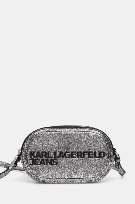 Karl Lagerfeld Jeans borseta culoarea argintiu, 246J3059