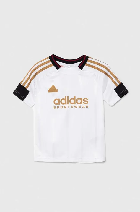 Дитяча футболка adidas J NP TEE колір білий з принтом IW1530