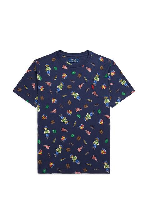 Polo Ralph Lauren tricou de bumbac pentru copii culoarea albastru marin, modelator, 323952452001
