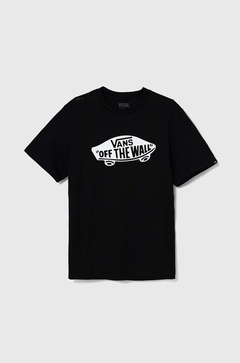 Vans tricou de bumbac pentru copii STYLE 76 culoarea negru, cu imprimeu, VN000IVEBLK1