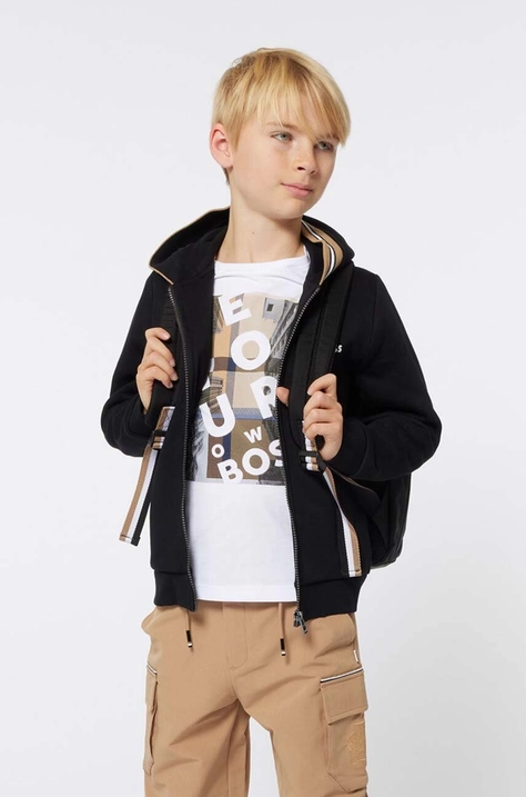 BOSS t-shirt in cotone per bambini colore bianco J51217