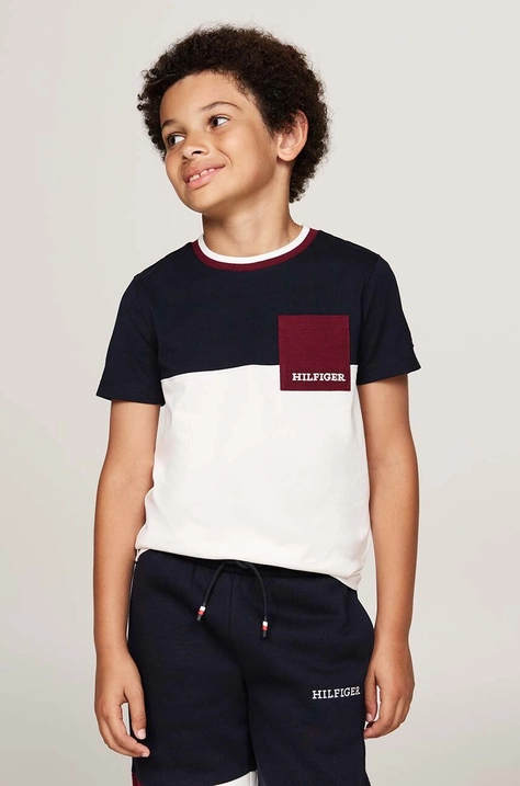 Tommy Hilfiger t-shirt in cotone per bambini colore bianco KB0KB09275