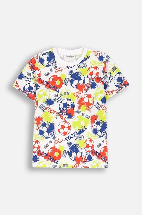 Παιδικό βαμβακερό μπλουζάκι Coccodrillo χρώμα: άσπρο, EVERYDAY BOY
