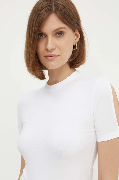 Kratka majica Calvin Klein ženska, bela barva, K20K207322
