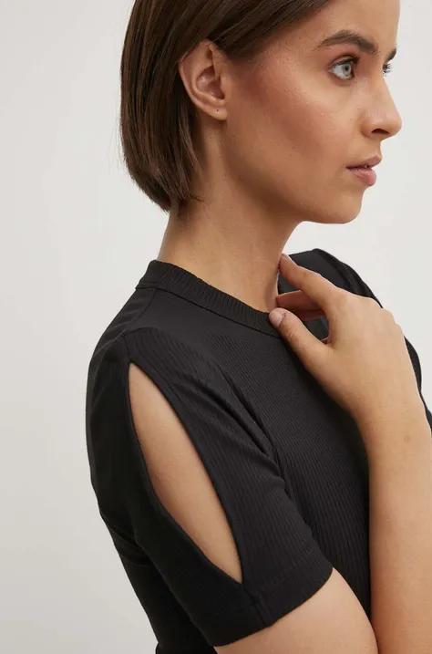 Majica kratkih rukava Calvin Klein za žene, boja: crna, K20K207322