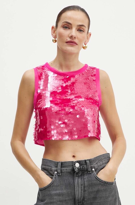 Patrizia Pepe bluza femei, culoarea roz, neted, 8C0713 A455