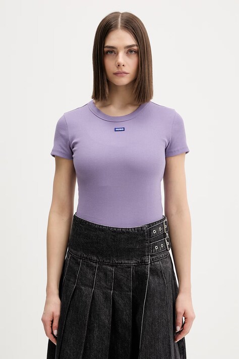 Hugo Blue t-shirt damski kolor różowy 50523924