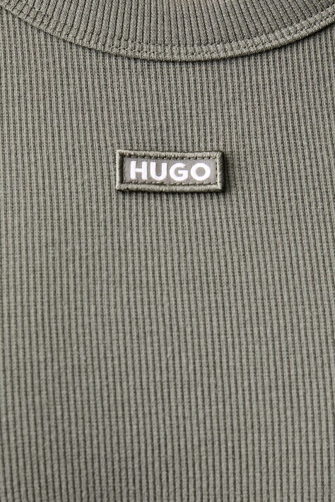 HUGO Blue футболка жіноча бавовняна з еластаном Easy Tee_B — AW24-TSD02U, зелений — фото 6