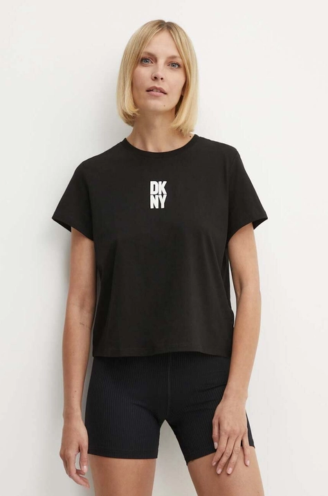 Dkny pamut póló női, fekete, DP4T9699