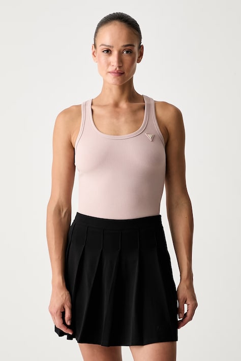 Guess top dámský s viskózou COLETTE béžový V4YP06 K8RT2