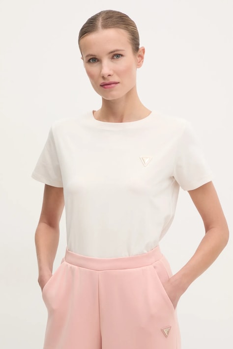 Guess tricou COLETTE femei, culoarea bej, V4YI09 J1314