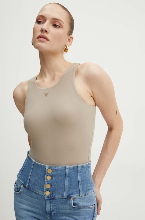 Guess body KIM femei, culoarea bej, W4YP46 KCDE0