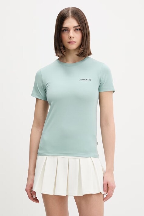Guess Jeans t-shirt damski kolor zielony W4YI02 J1314