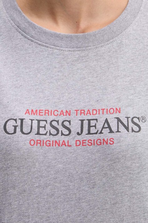 Guess Jeans футболка жіноча бавовняна — AW24-TSD06A, сірий — фото 5