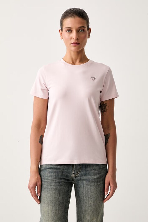 Guess Jeans tričko dámske s bavlnou ružové W4YI10 J1314