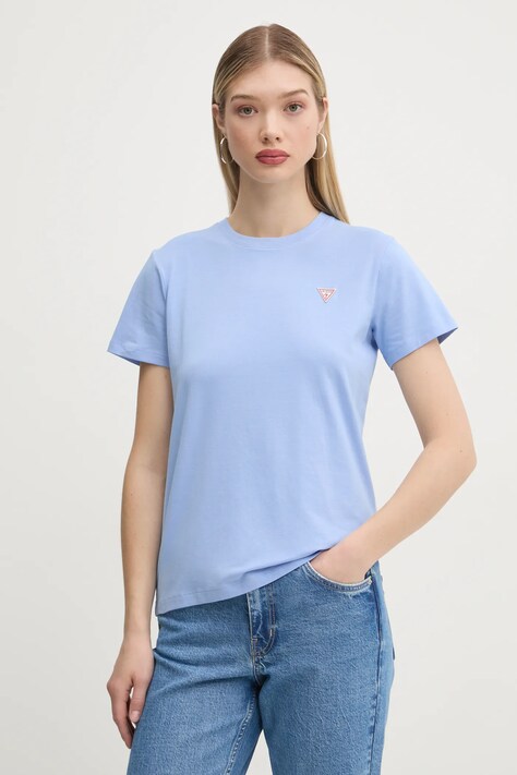Tričko Guess Jeans modrá barva, W4YI10 J1314
