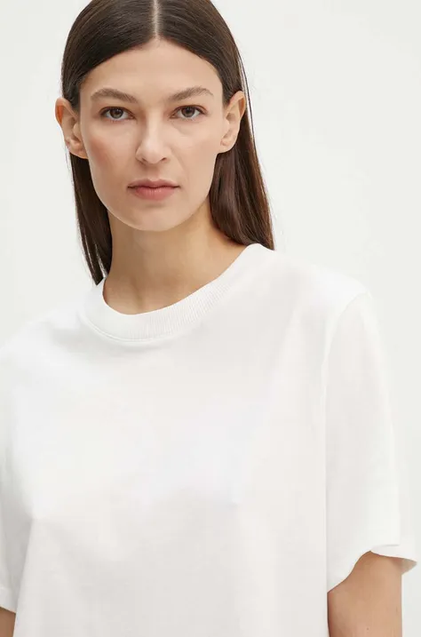 Marc O'Polo t-shirt bawełniany DENIM damski kolor biały 5000000075