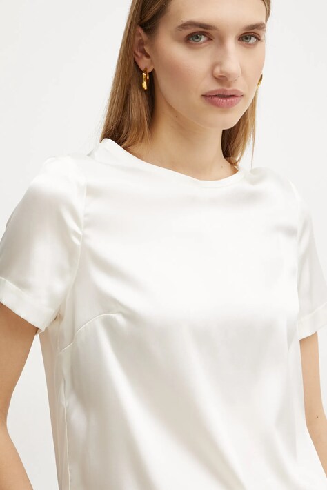 Шовкова блузка Marciano by Guess DENISE — AW24-TSD07W, бежевий — фото 4