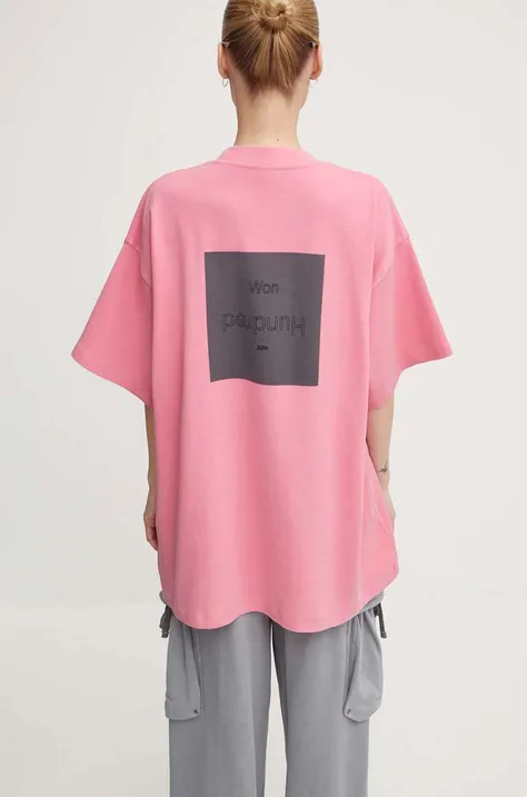Kratka majica Won Hundred ženska, roza barva, 3106-12074