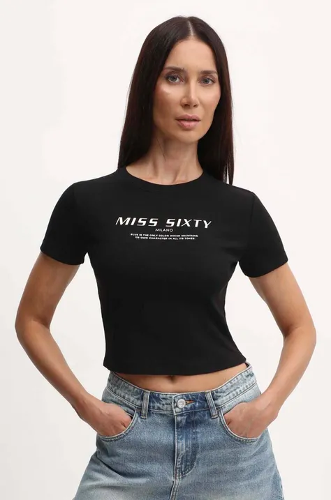 Miss Sixty t-shirt damski kolor czarny 6L1SJ4300000