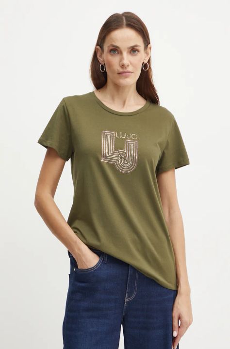 Liu Jo t-shirt in cotone donna colore verde TF4209 J6040