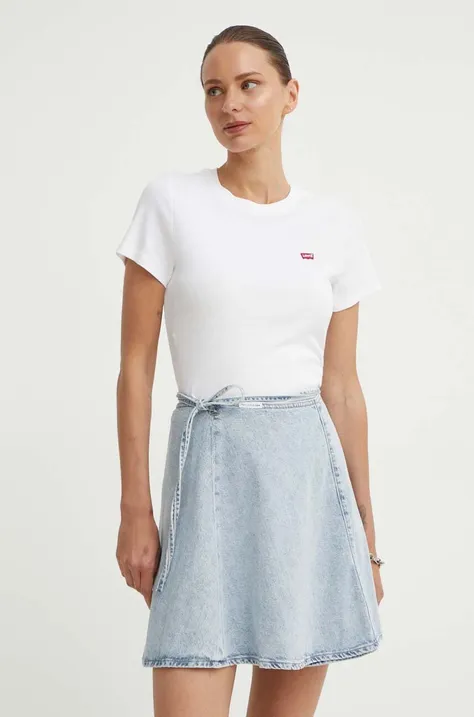 Βαμβακερό μπλουζάκι Levi's γυναικείο, χρώμα: άσπρο, 000KK