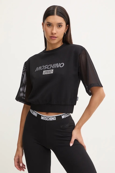 Tričko Moschino Underwear černá barva, A17084420