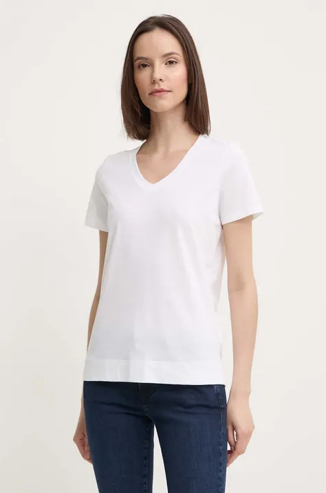 Βαμβακερό μπλουζάκι Joop! γυναικείο, χρώμα: άσπρο, 30040355