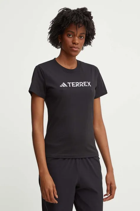 Μπλουζάκι adidas TERREX χρώμα: μαύρο, HZ1392