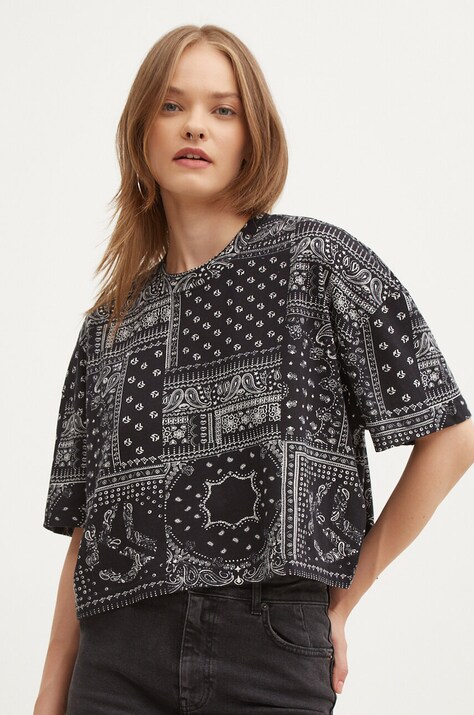 Karl Lagerfeld Jeans tricou din bumbac femei, culoarea negru, 245J1707