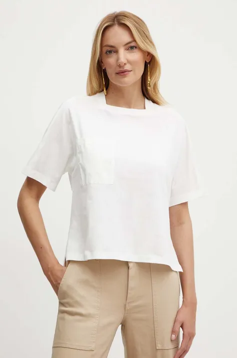 Bavlnené tričko MAX&Co. dámske, biela farba, 2426946071200