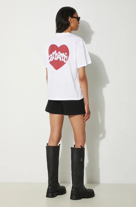 Carhartt WIP t-shirt bawełniany Amour damski kolor biały I033678.2AZXX