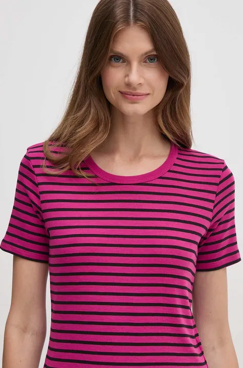 Bavlnené tričko United Colors of Benetton dámske, ružová farba, 30YSE16A0