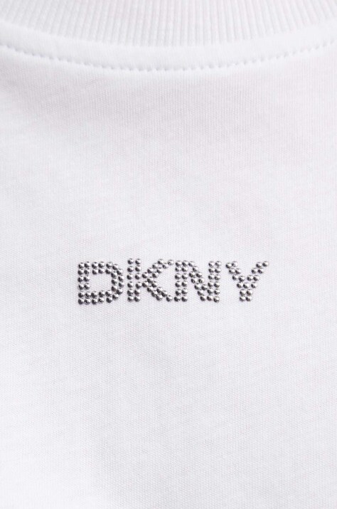 Бавовняна футболка Dkny — AW24-TSD0EY, білий — фото 5
