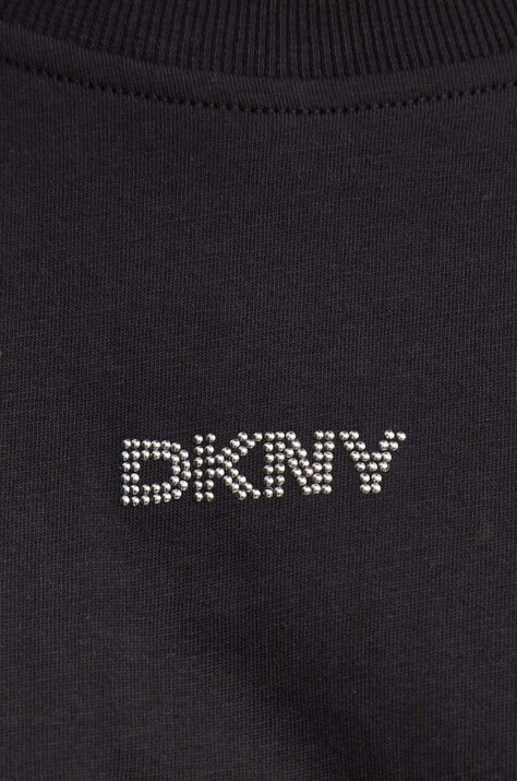 Бавовняна футболка Dkny — AW24-TSD0EY, чорний — фото 5