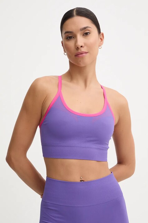 Спортивний бюстгальтер United Colors of Benetton колір фіолетовий однотонний 189T3H00E