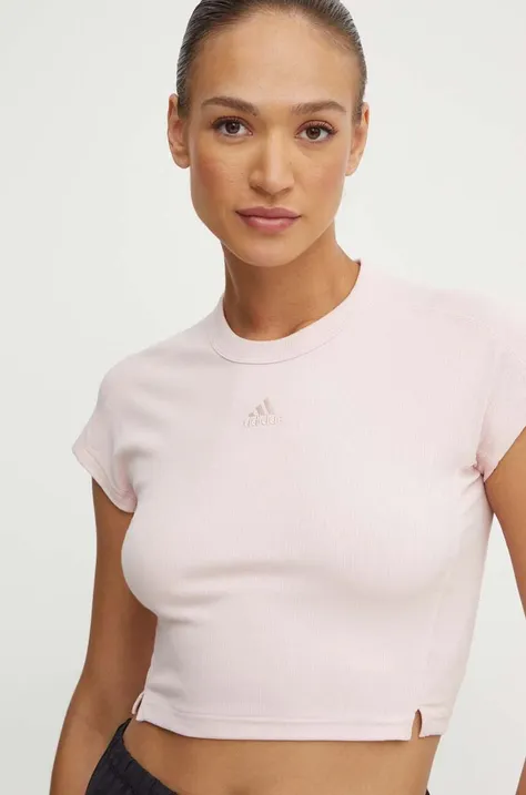 Kratka majica adidas All SZN ženska, roza barva, IY6741