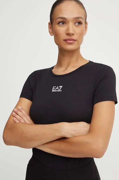 EA7 Emporio Armani tricou femei, culoarea negru, TJDZZ.6DTT12