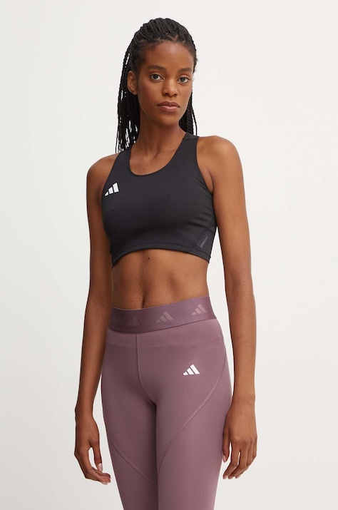 Τοπ για τρέξιμο adidas Performance Adizero Essentials χρώμα: μαύρο, IY5506