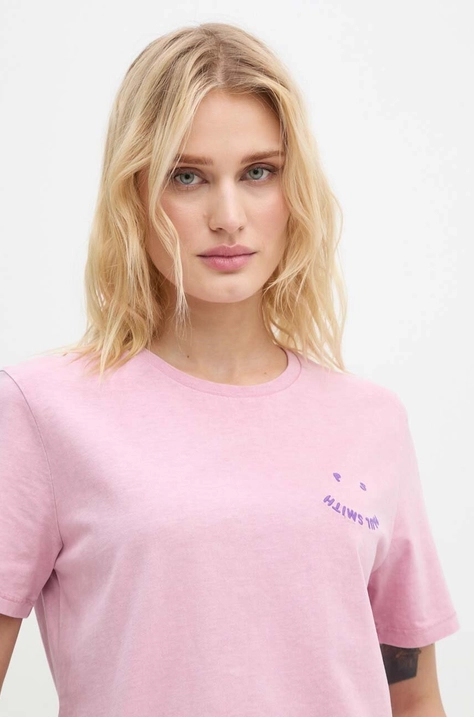 PS Paul Smith t-shirt in cotone donna colore rosa W2R.G799E.N21154