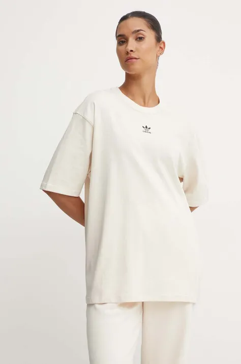adidas Originals t-shirt in cotone donna colore beige IY7326