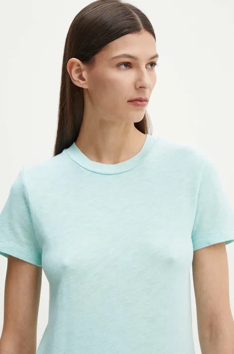 Бавовняна футболка American Vintage жіноча колір бірюзовий SON28GH24